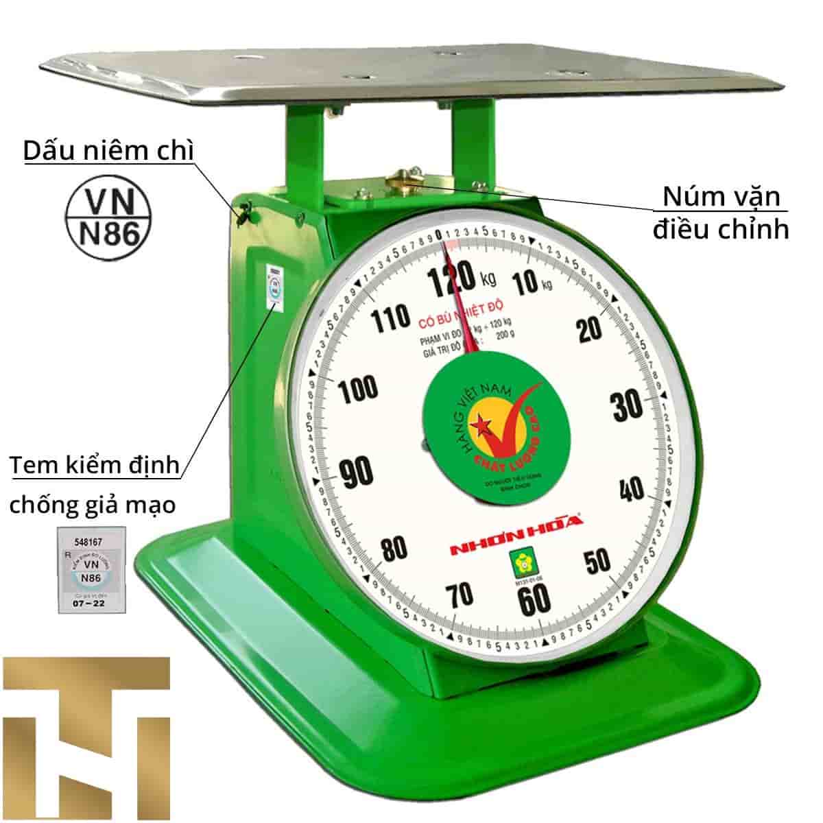 CÂN đỒNG HỒ NHƠN HÒA 120KG 12&nbsp;INCHES